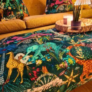 A beautiful handmade upholstered Coffee Table, Large Footstool, in Emma J Shipley Paradise Lost Velvet