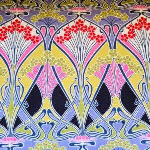 Handmade footstool coffee table in Liberty Lanthe Bloom velvet in lichen. ONE SIZE ONLY - One Off Special.